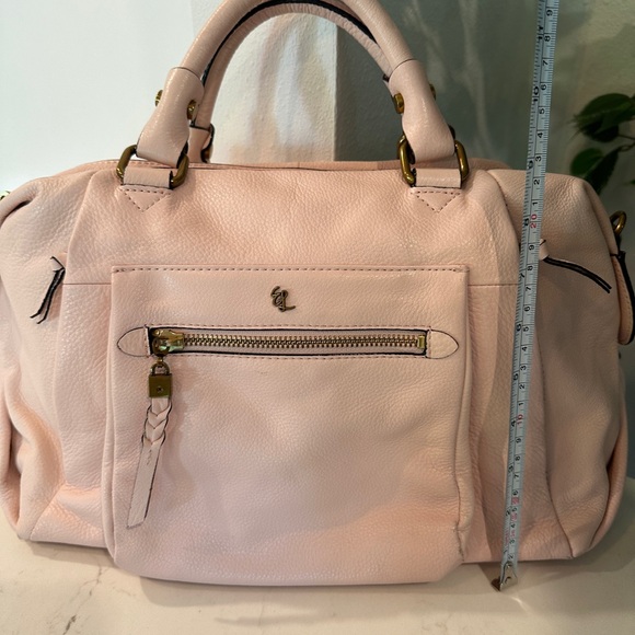 Pale pink leather satchel. EUC - Picture 4 of 6